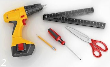 Werkzeug für Plissee-Befestigung